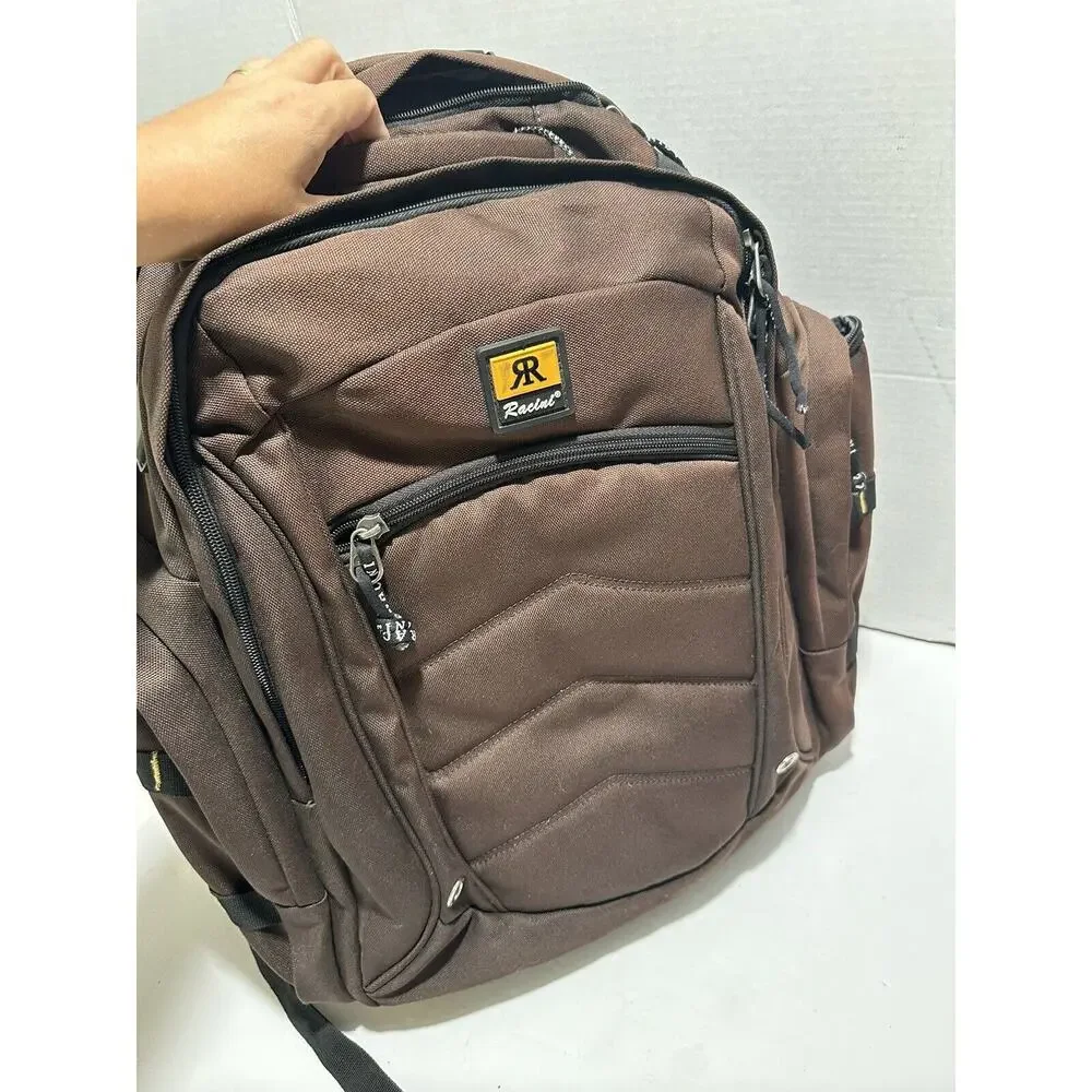 Racini Bags Sports Backpack Heavy‎ Duty Laptop Brown Med Large Great Quality